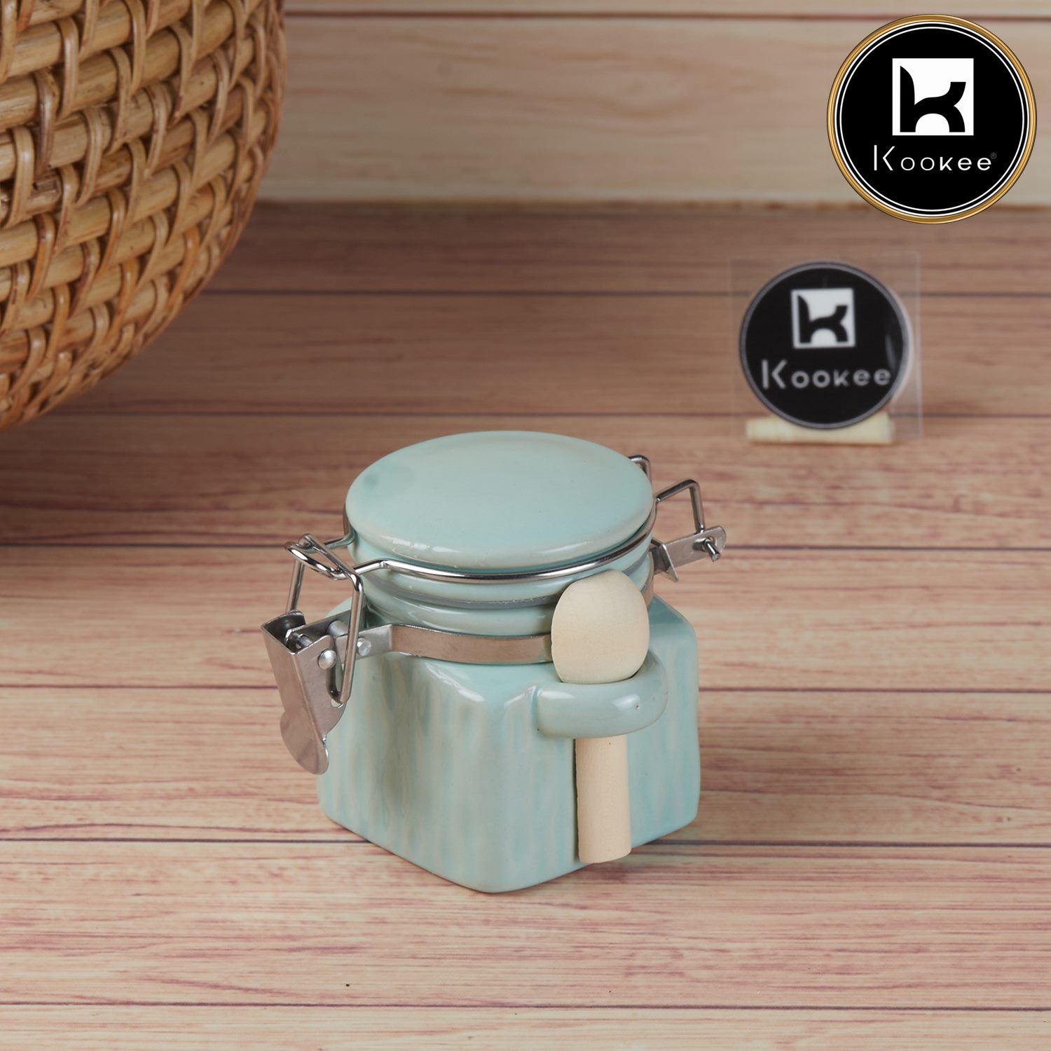 Kookee Canister Jars (Ceramic), Blue, ART11419