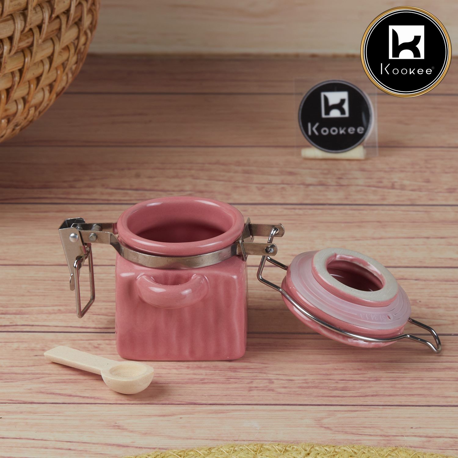 Kookee Canister Jars (Ceramic), Pink, ART11421