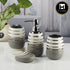 Ceramic Bathroom Accessories Set of 4 with Soap Dispenser (11423)