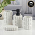 Ceramic Bathroom Accessories Set of 4 with Soap Dispenser (11437)