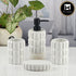 Ceramic Bathroom Accessories Set of 4 with Soap Dispenser (11437)