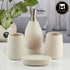 Ceramic Bathroom Accessories Set of 4 with Soap Dispenser (11444)