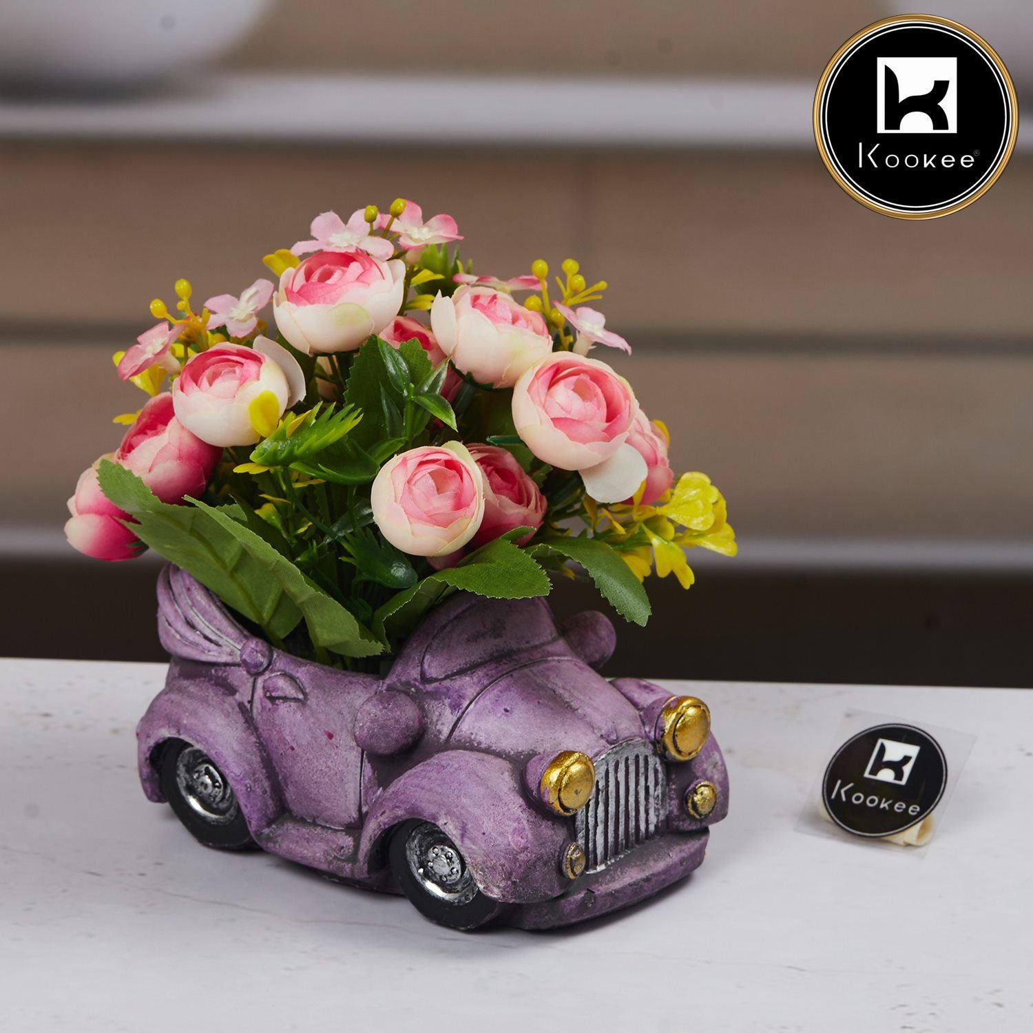 Kookee Artificial Flowers, Purple, ART11451