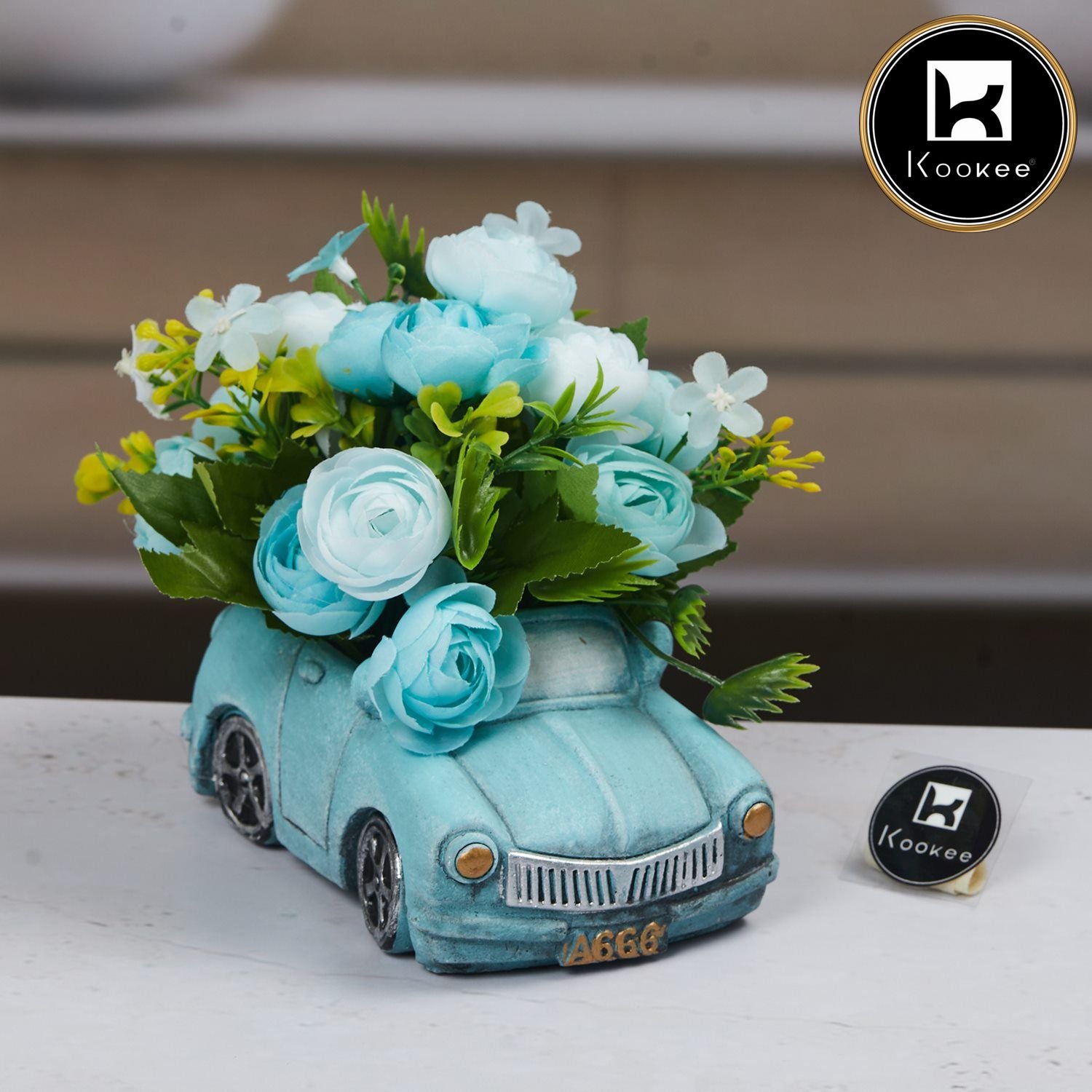 Kookee Artificial Flowers, Blue, ART11452