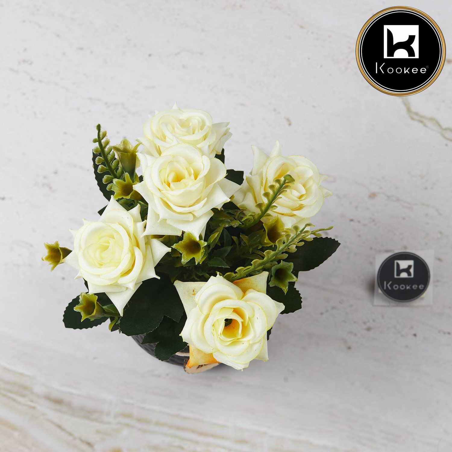 Kookee Artificial Flowers, Black, ART11455