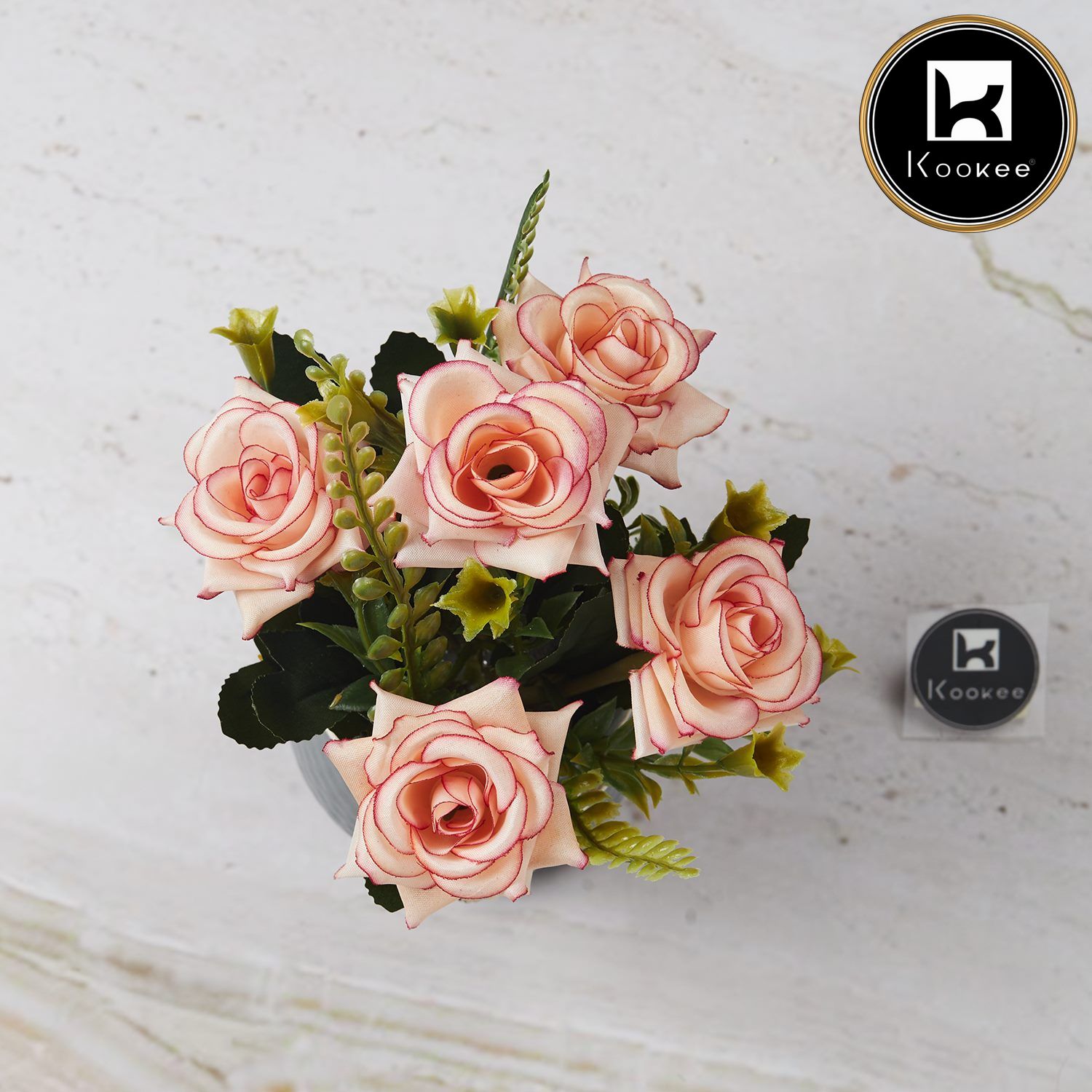 Kookee Artificial Flowers, Grey, ART11456