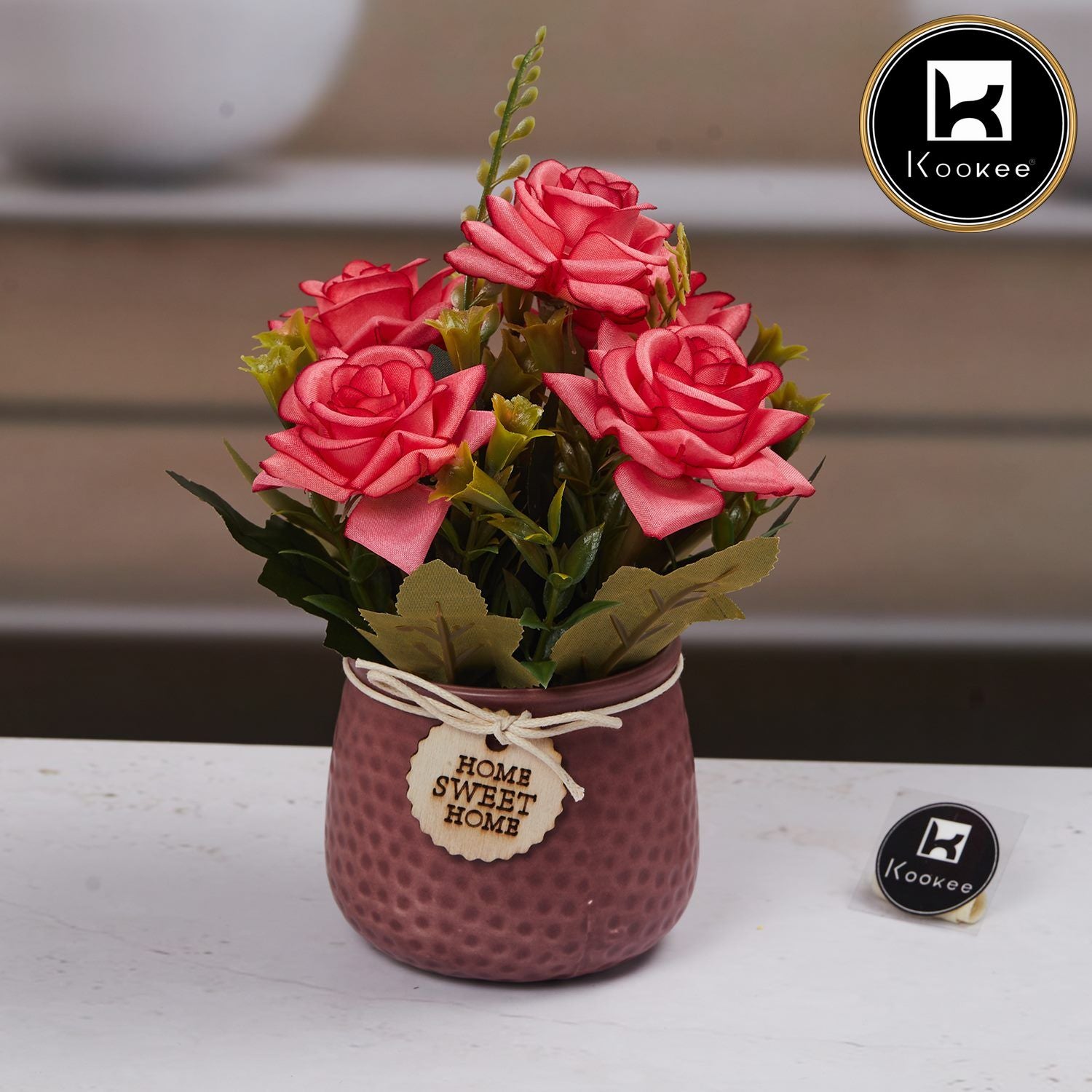 Kookee Artificial Flowers, Maroon, ART11457