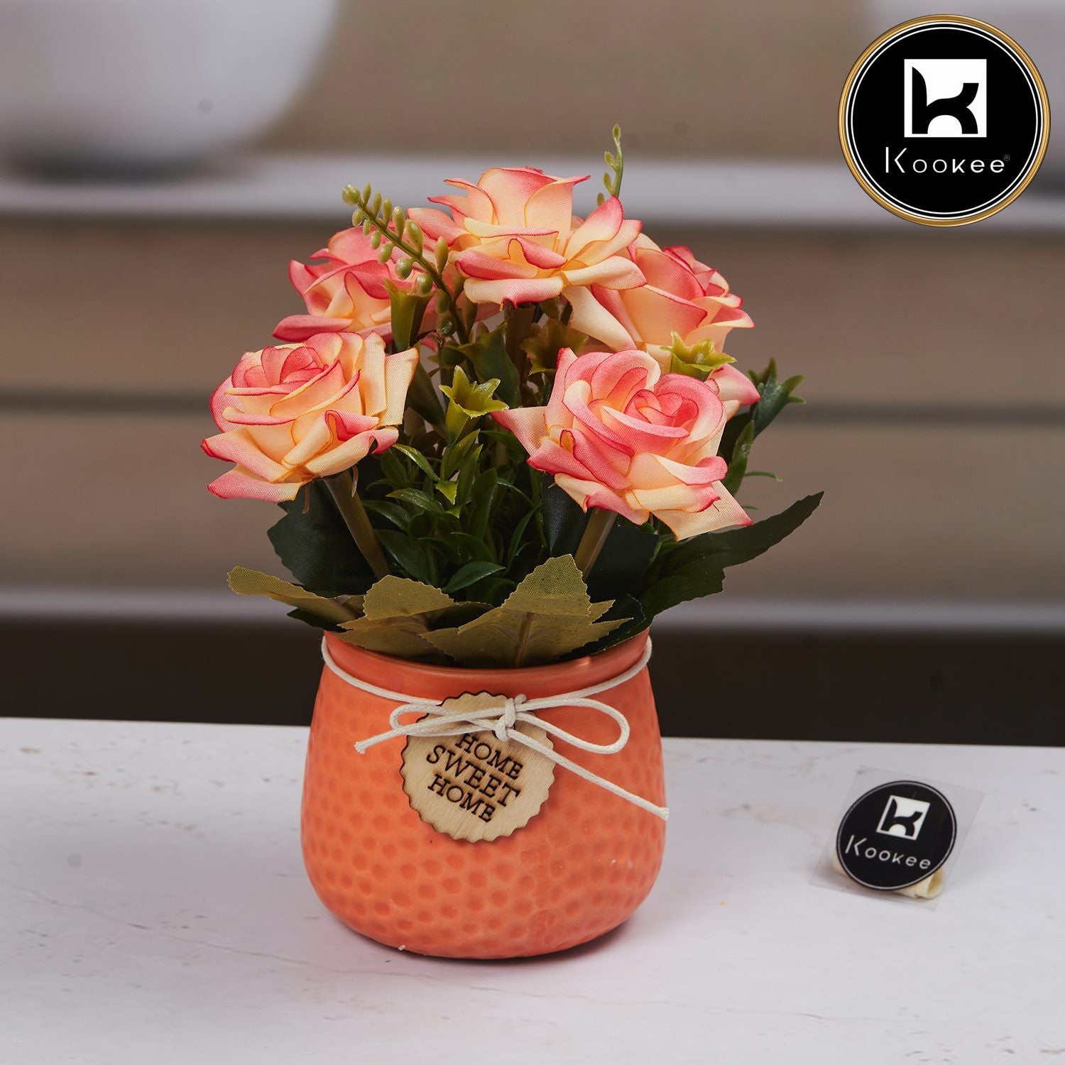 Kookee Artificial Flowers, Orange, ART11459