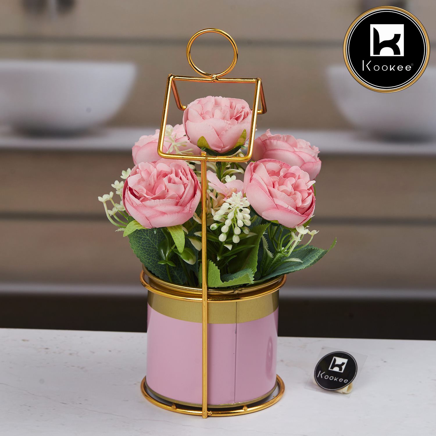 Kookee Artificial Flowers, Pink, ART11462