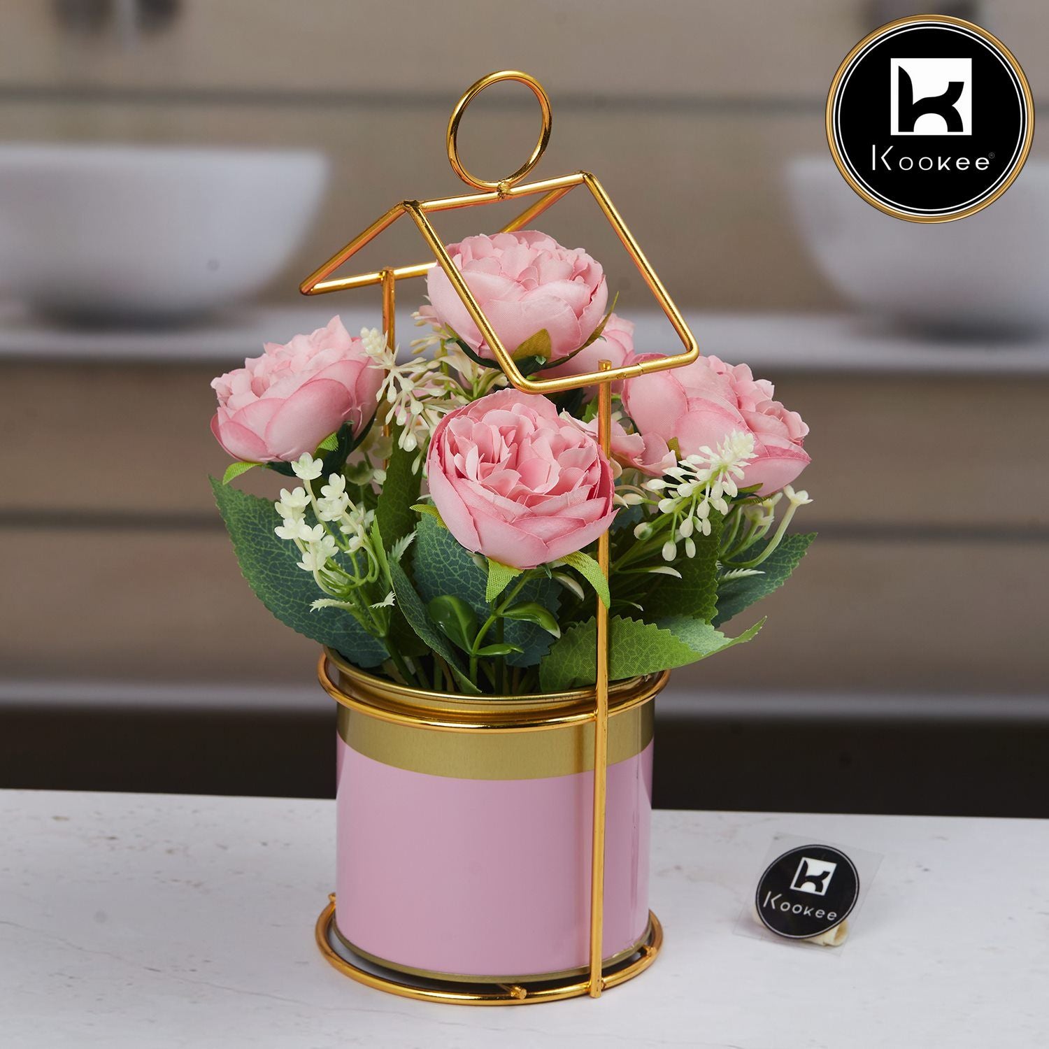 Kookee Artificial Flowers, Pink, ART11462