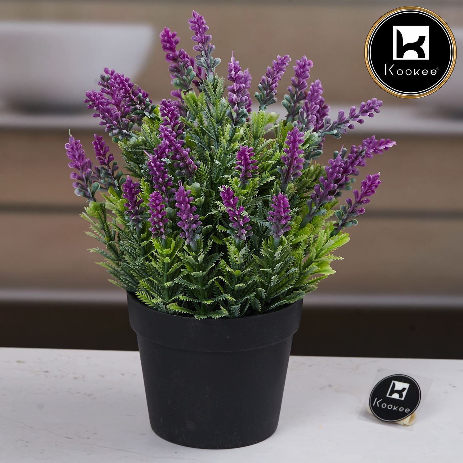 Kookee Artificial Plants, Black, ART11464