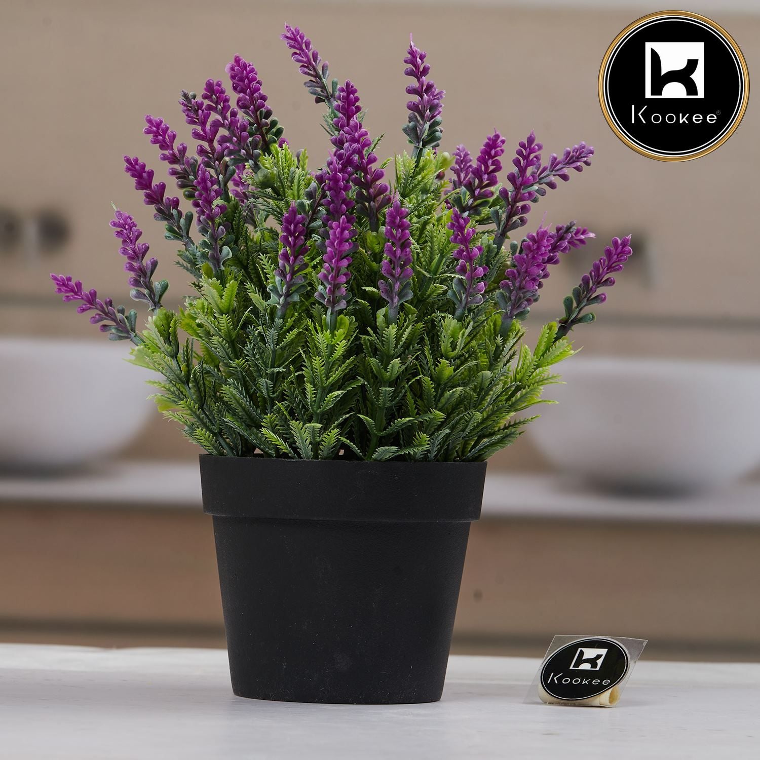 Kookee Artificial Plants, Black, ART11464