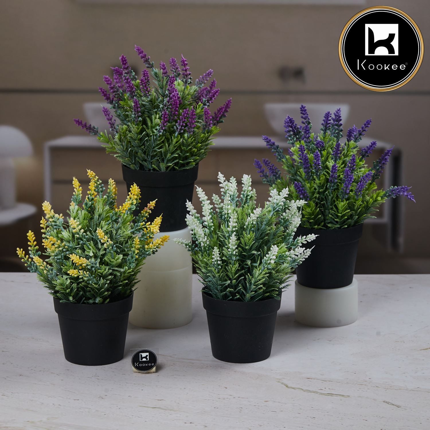 Kookee Artificial Plants, Black, ART11465