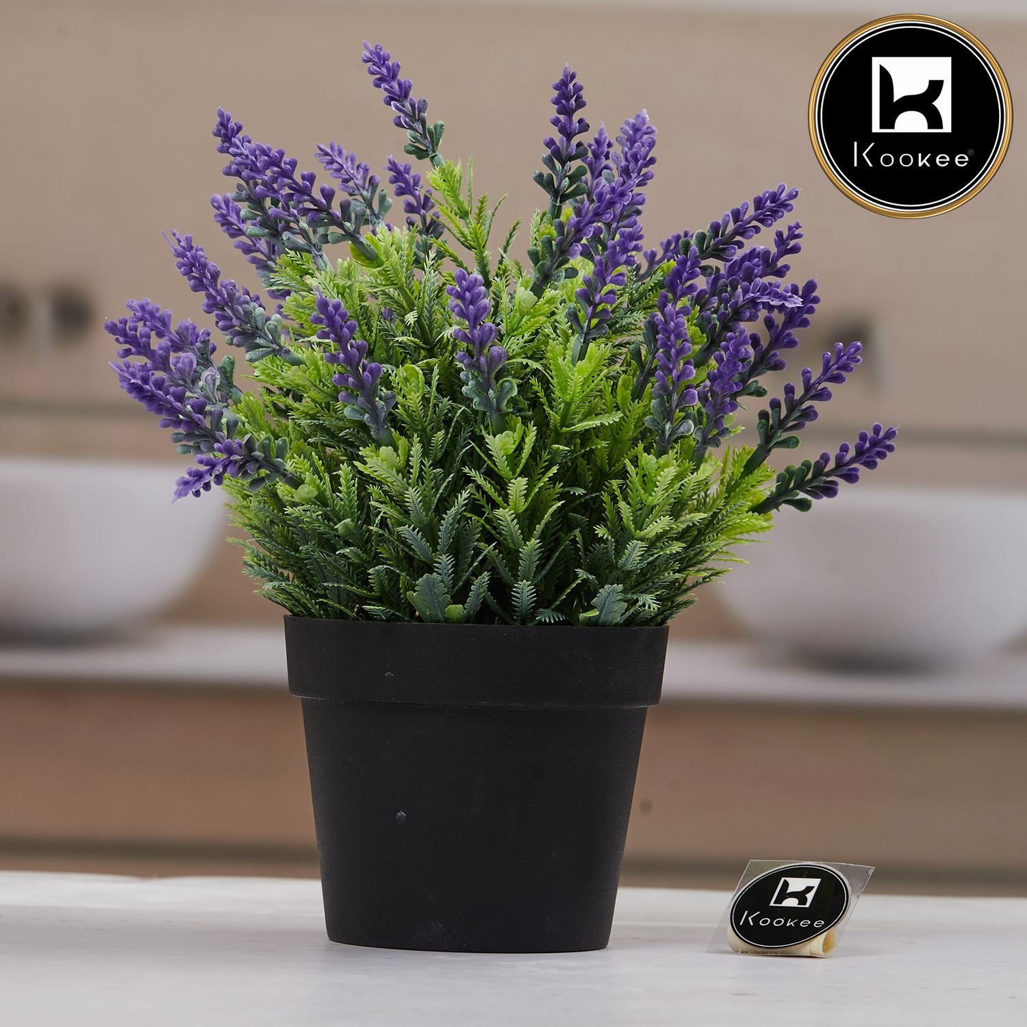 Kookee Artificial Plants, Black, ART11465