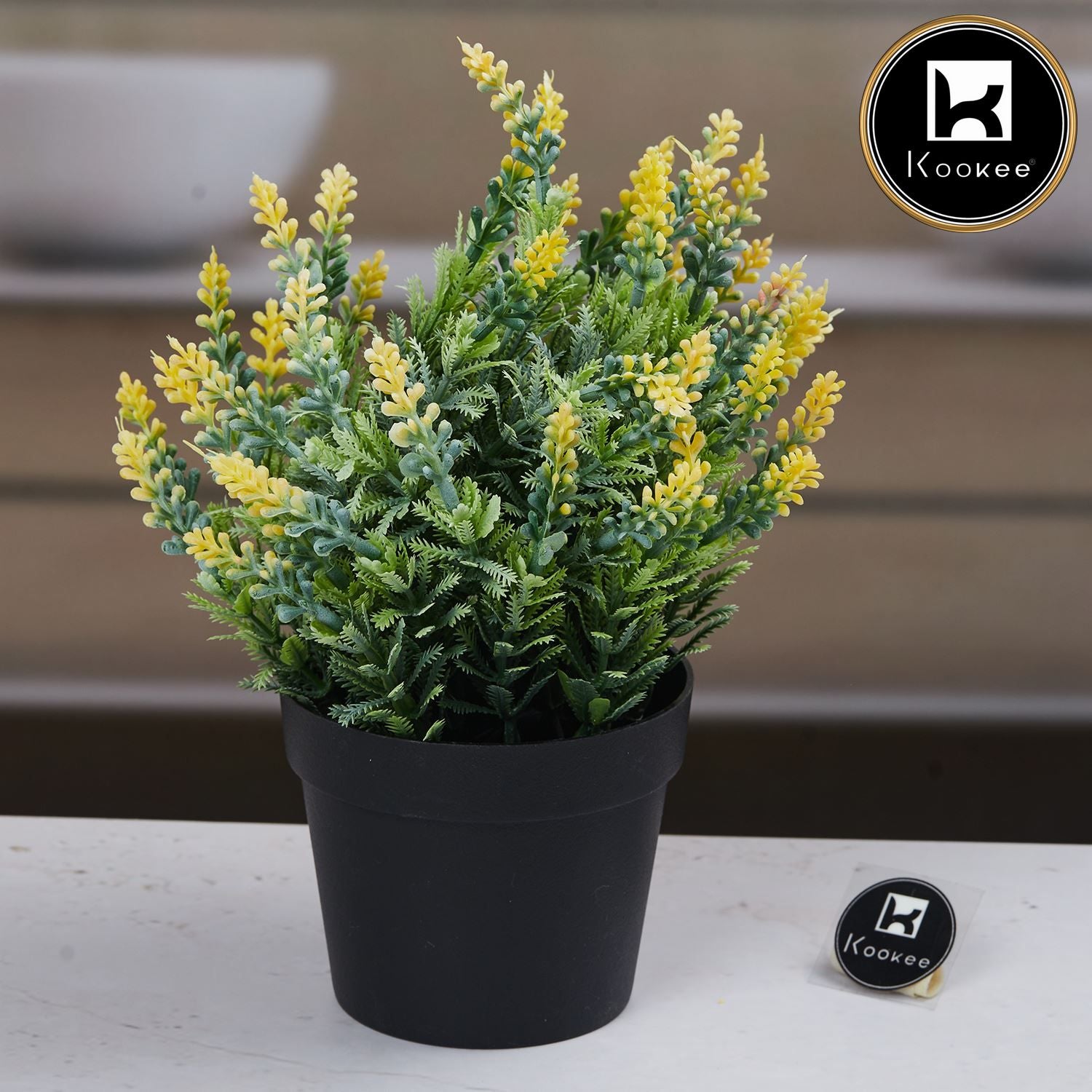 Kookee Artificial Plants, Black, ART11466