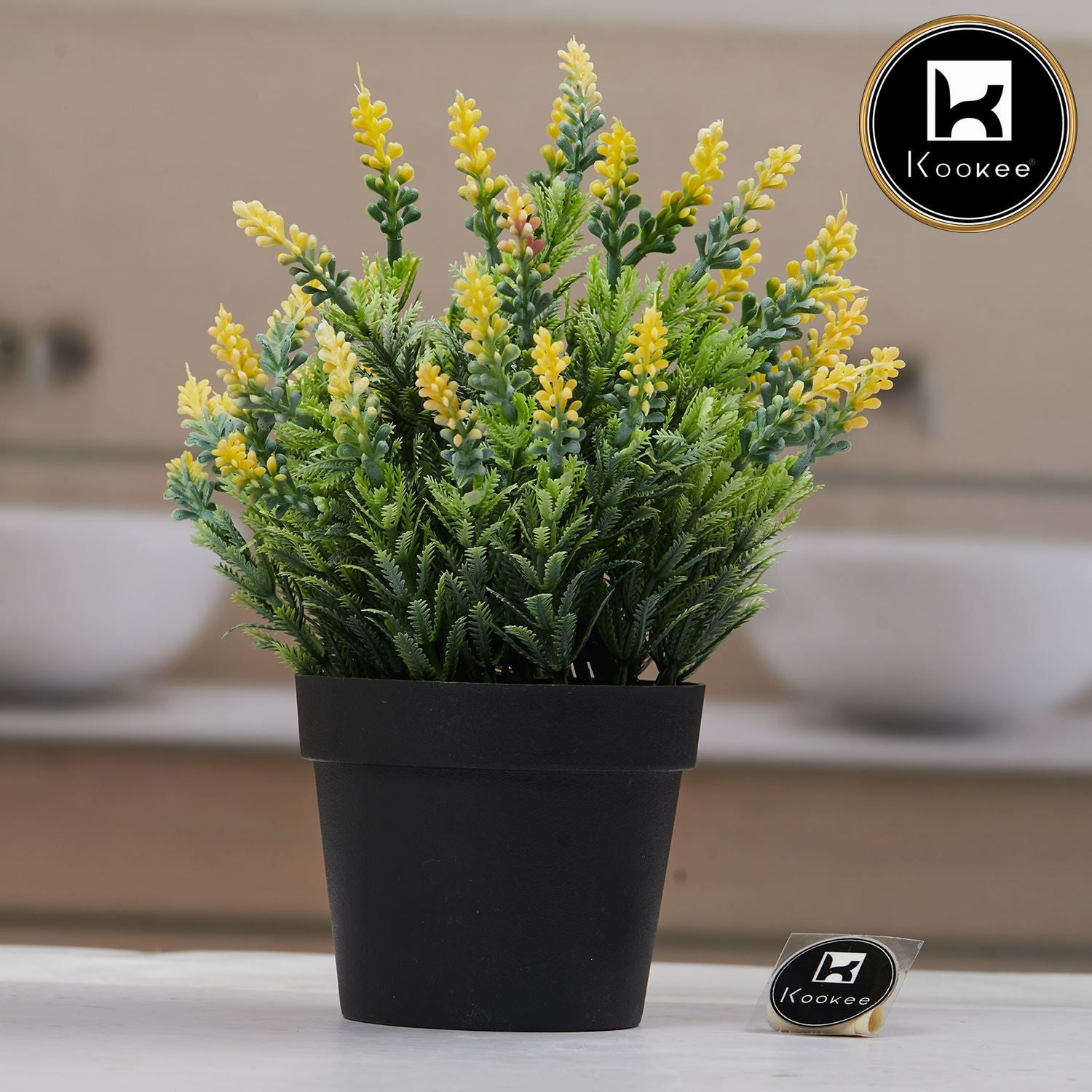 Kookee Artificial Plants, Black, ART11466