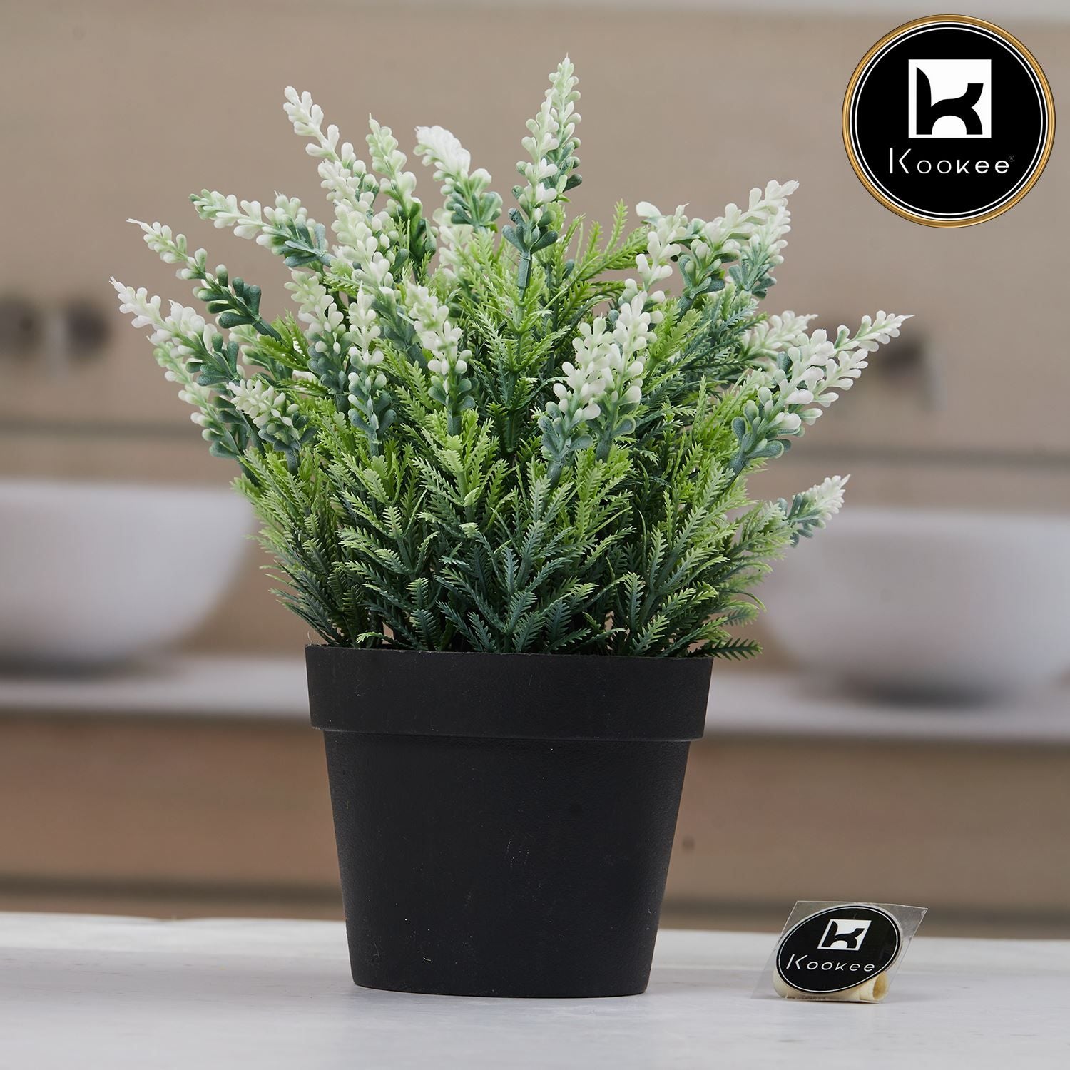 Kookee Artificial Plants, Black, ART11467