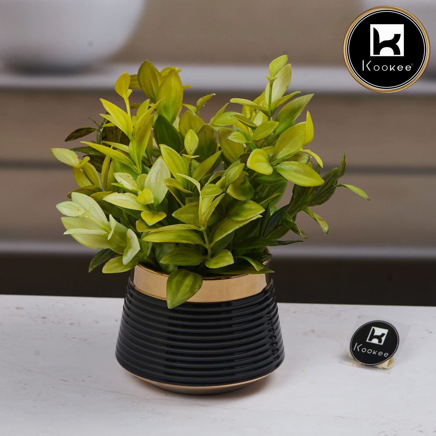 Kookee Artificial Plants, Black, ART11468