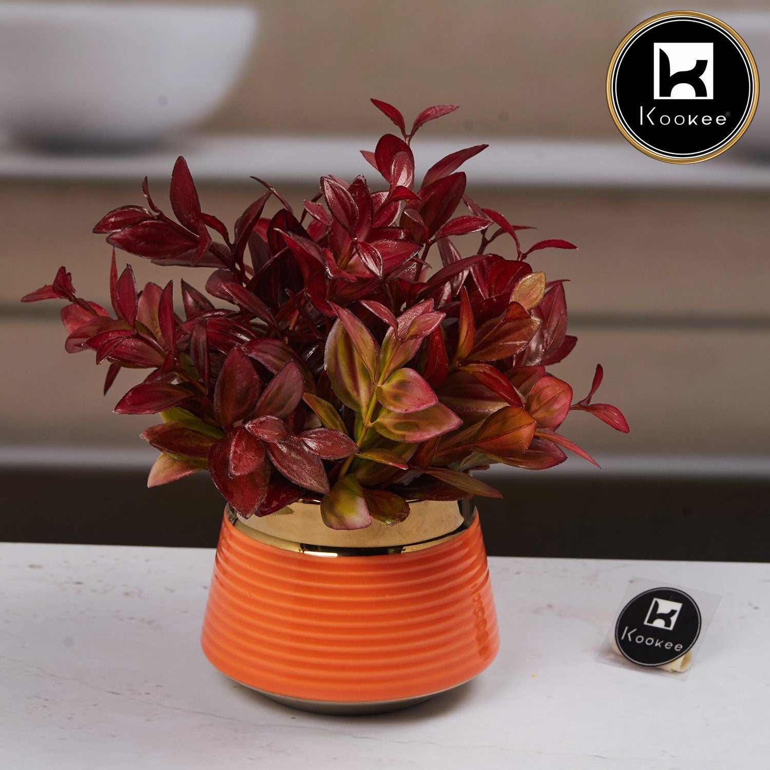 Kookee Artificial Plants, Orange, ART11472