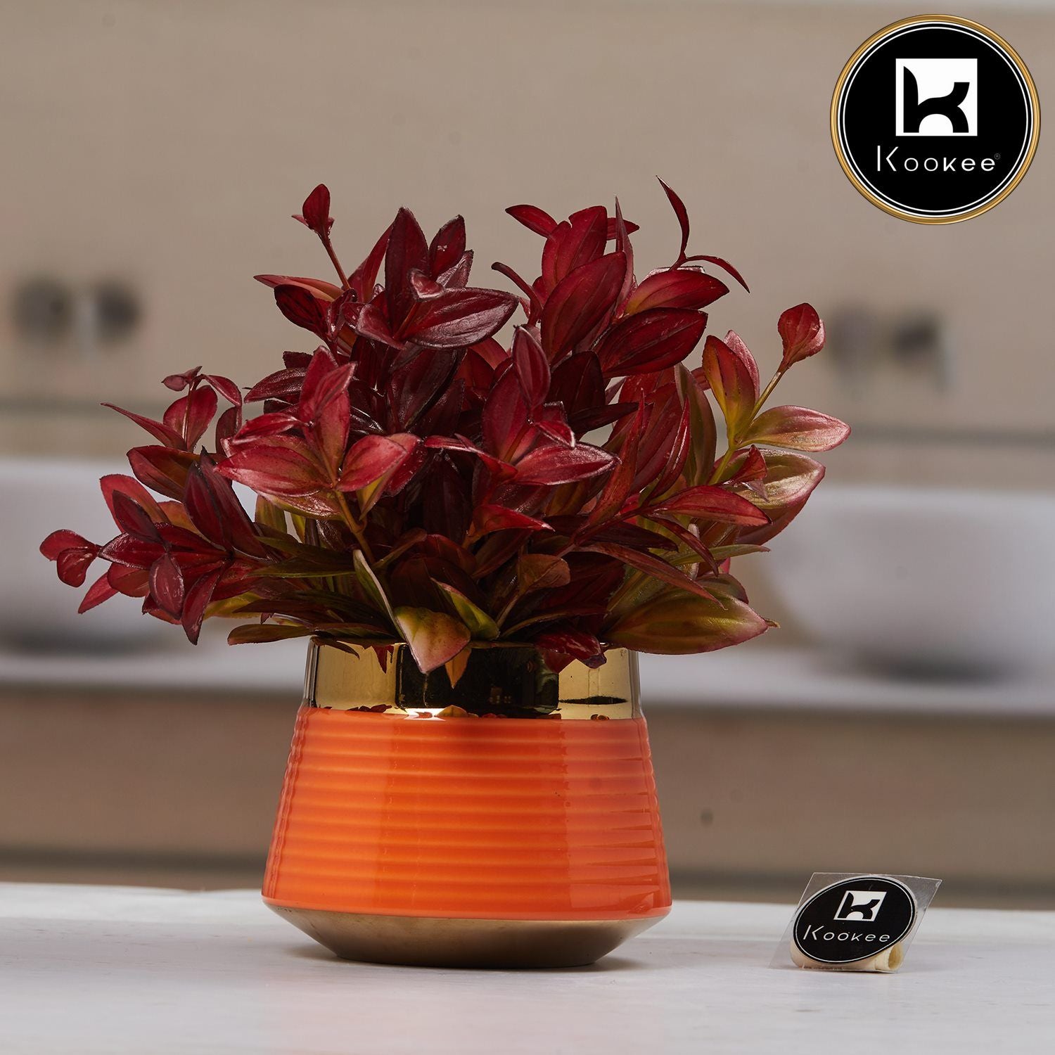 Kookee Artificial Plants, Orange, ART11472