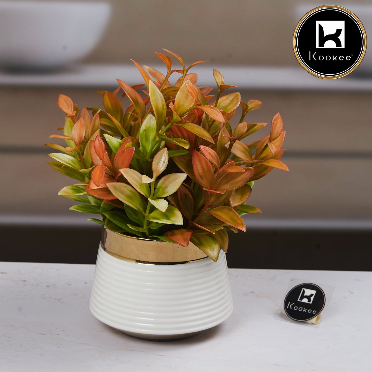 Kookee Artificial Plants, White, ART11473