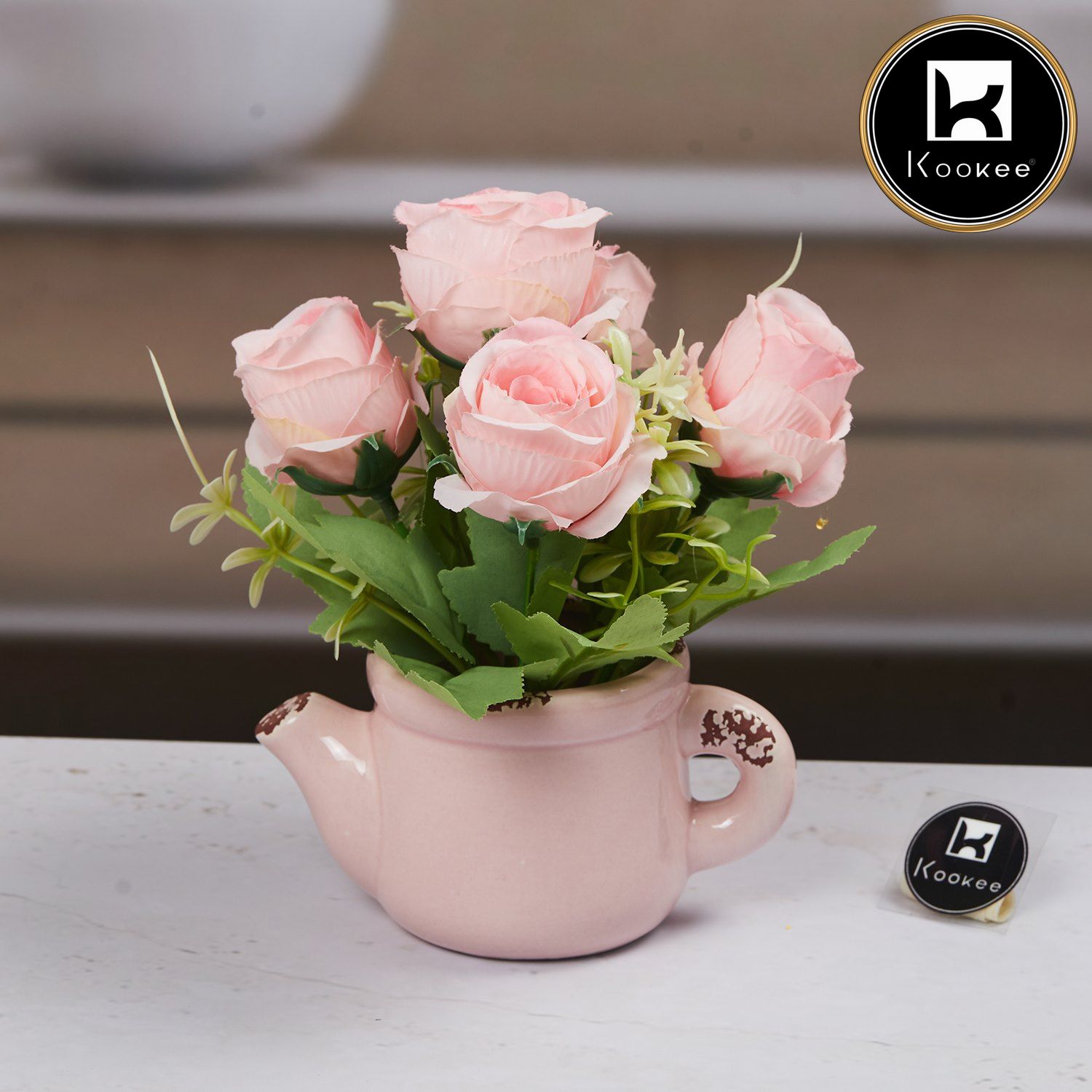 Kookee Artificial Flowers, Pink, ART11474