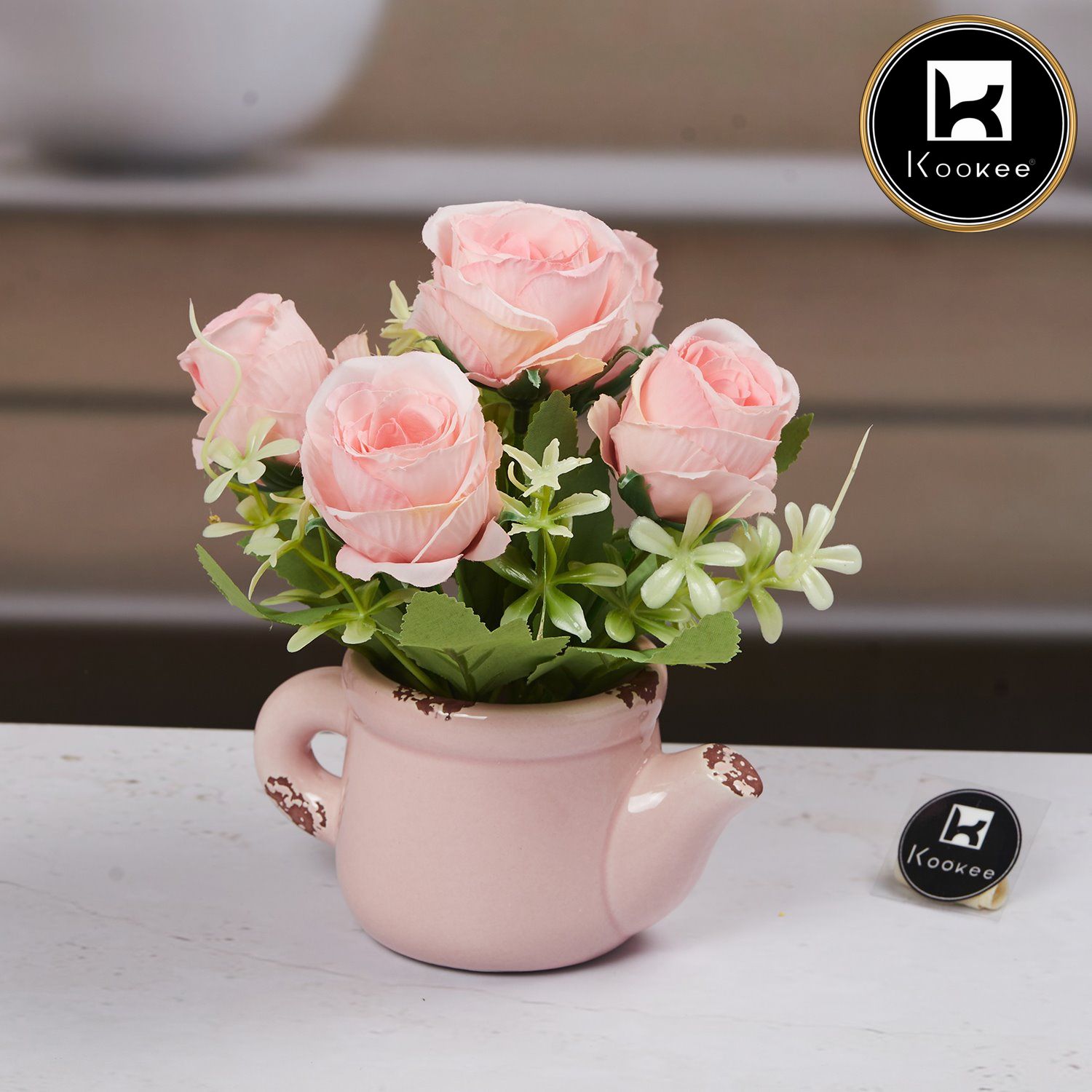 Kookee Artificial Flowers, Pink, ART11474