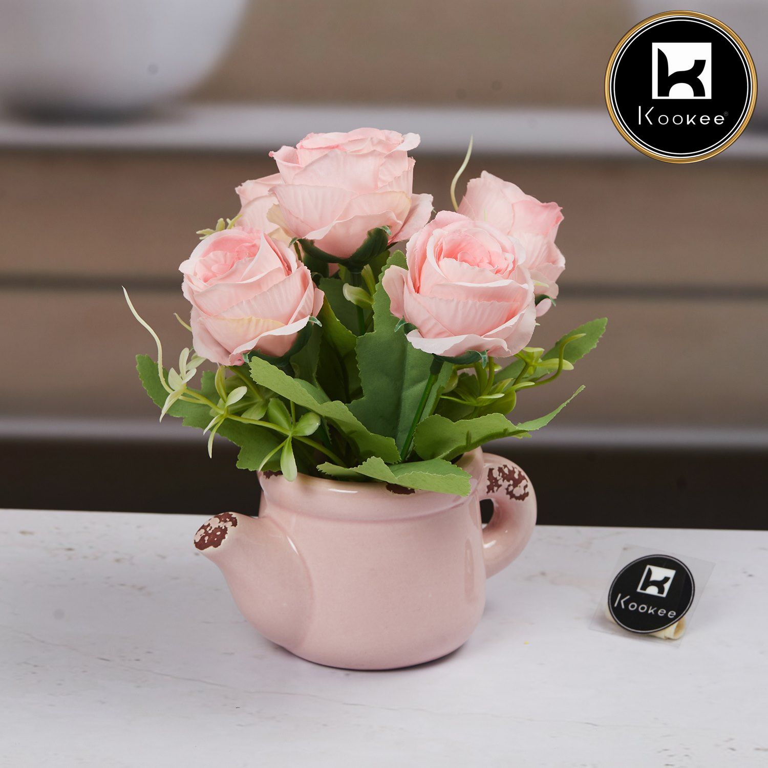 Kookee Artificial Flowers, Pink, ART11474