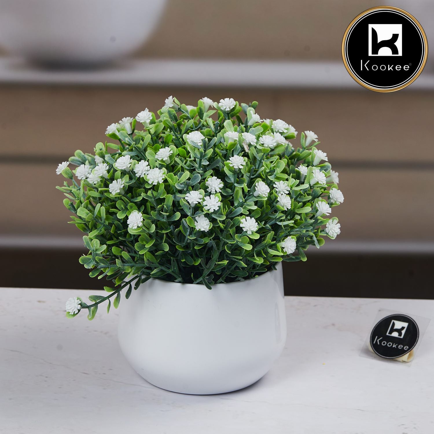 Kookee Artificial Plants, White, ART11479
