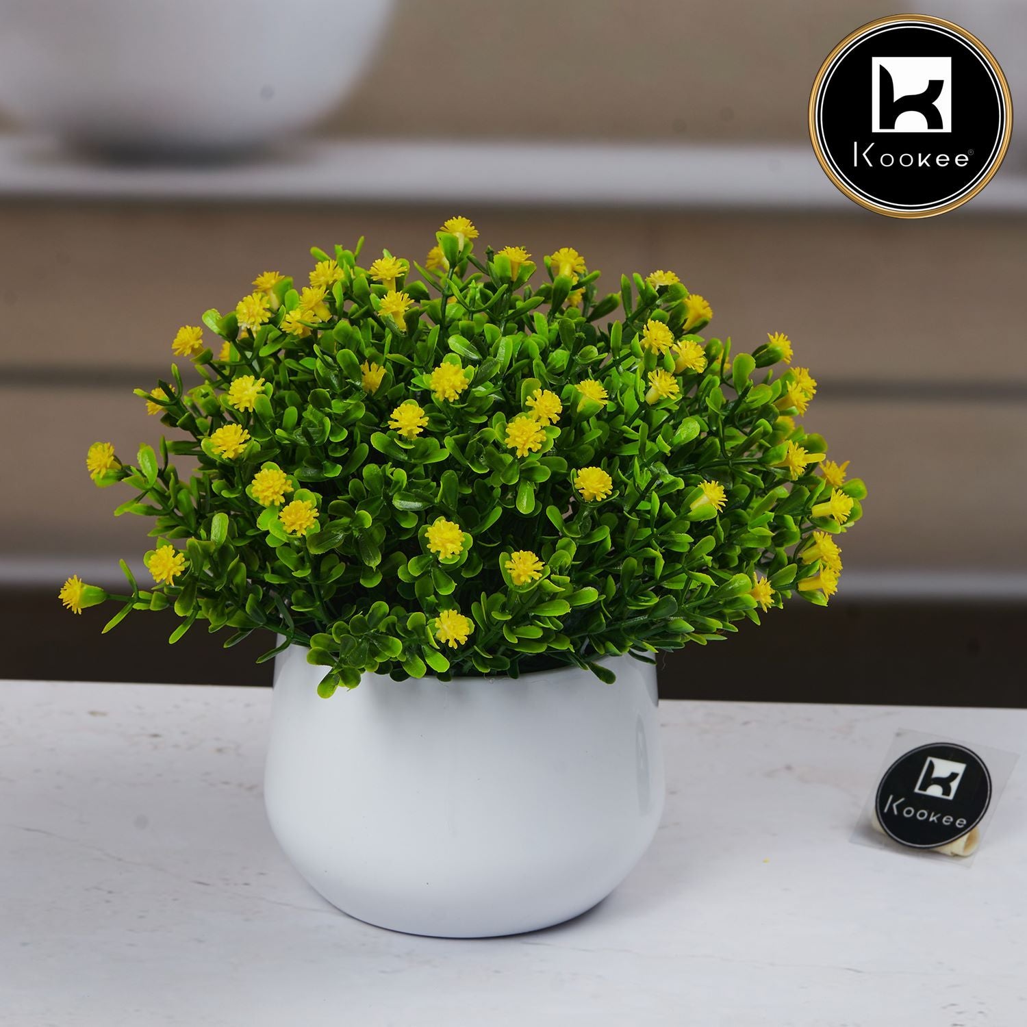 Kookee Artificial Plants, White, ART11480