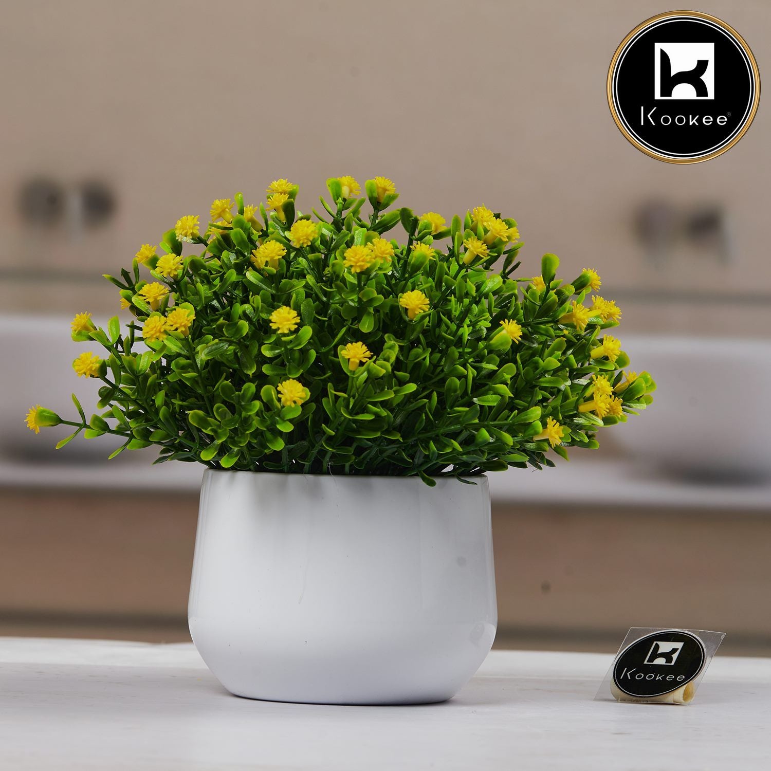 Kookee Artificial Plants, White, ART11480