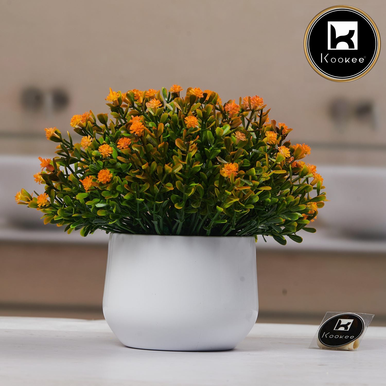 Kookee Artificial Plants, White, ART11481