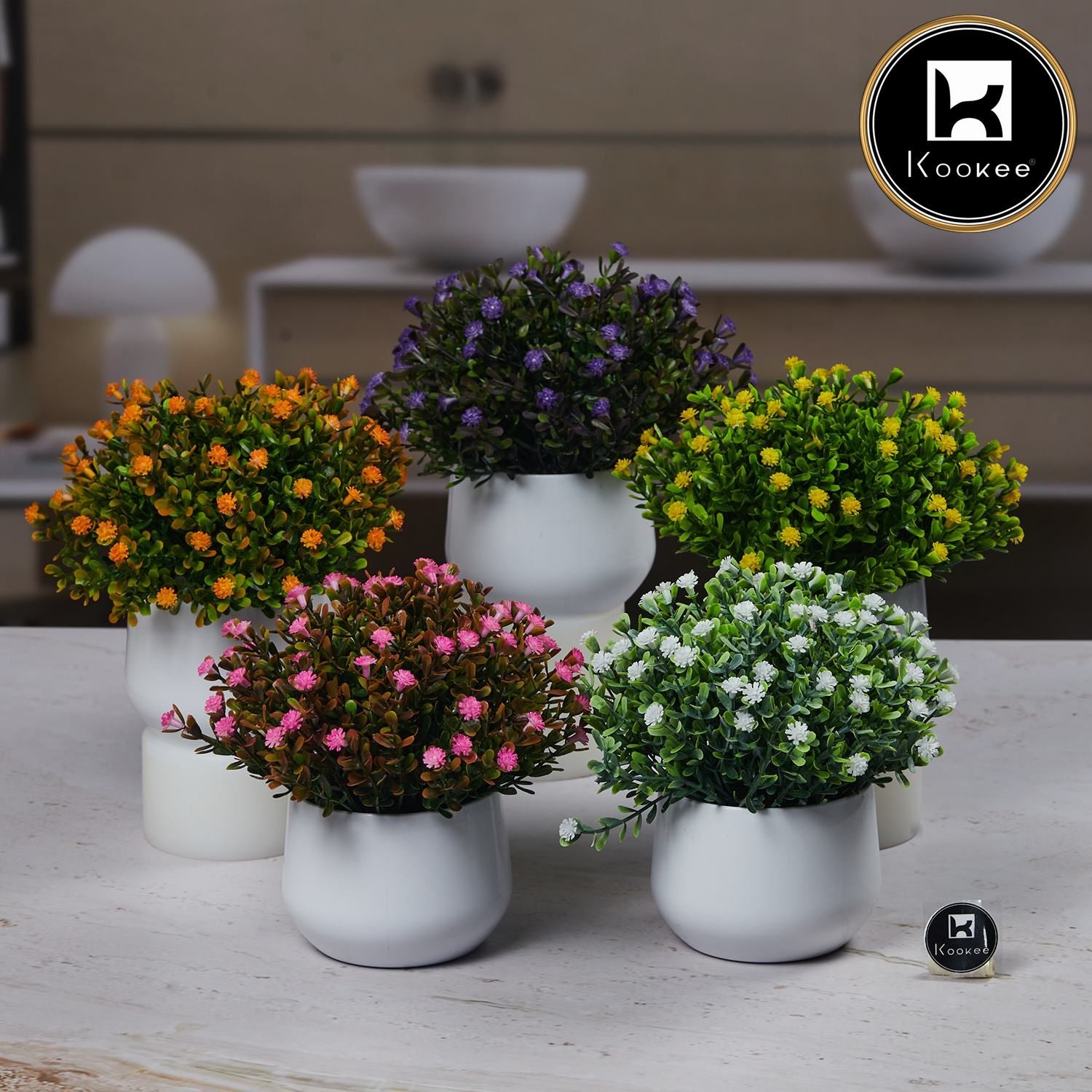 Kookee Artificial Plants, White, ART11482