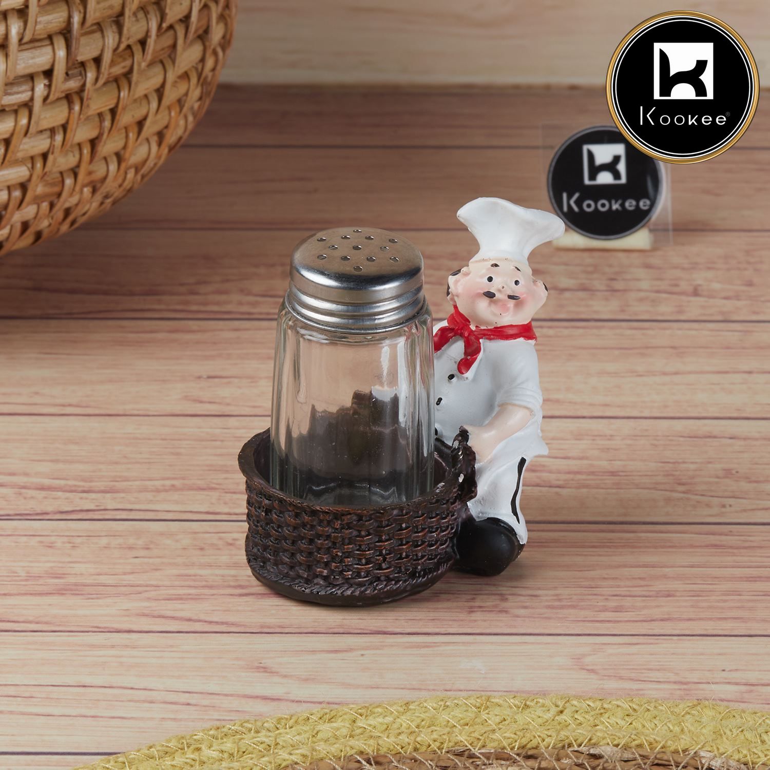 Polyresin Chef Salt and Pepper Shakers Set holder, Set of 1 (11510)