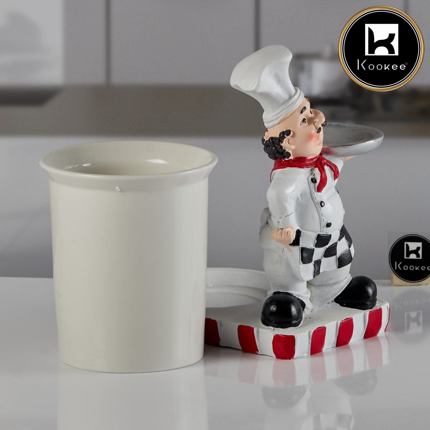 Polyresin Chef Spoon Stand & Cutlery Holder for Dining Table (V-SPOON-001-1)