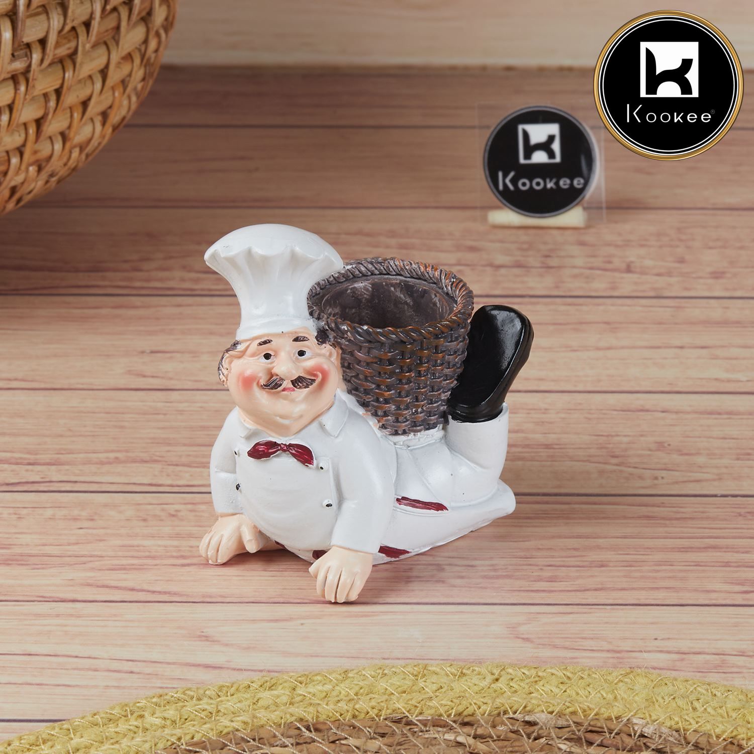 Kookee Polyresin Chef Toothpick holder tabletop for Dining Table, Home, Kitchen & Restaurant