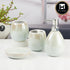 Ceramic Bathroom Accessories Set of 4 with Soap Dispenser (11523)