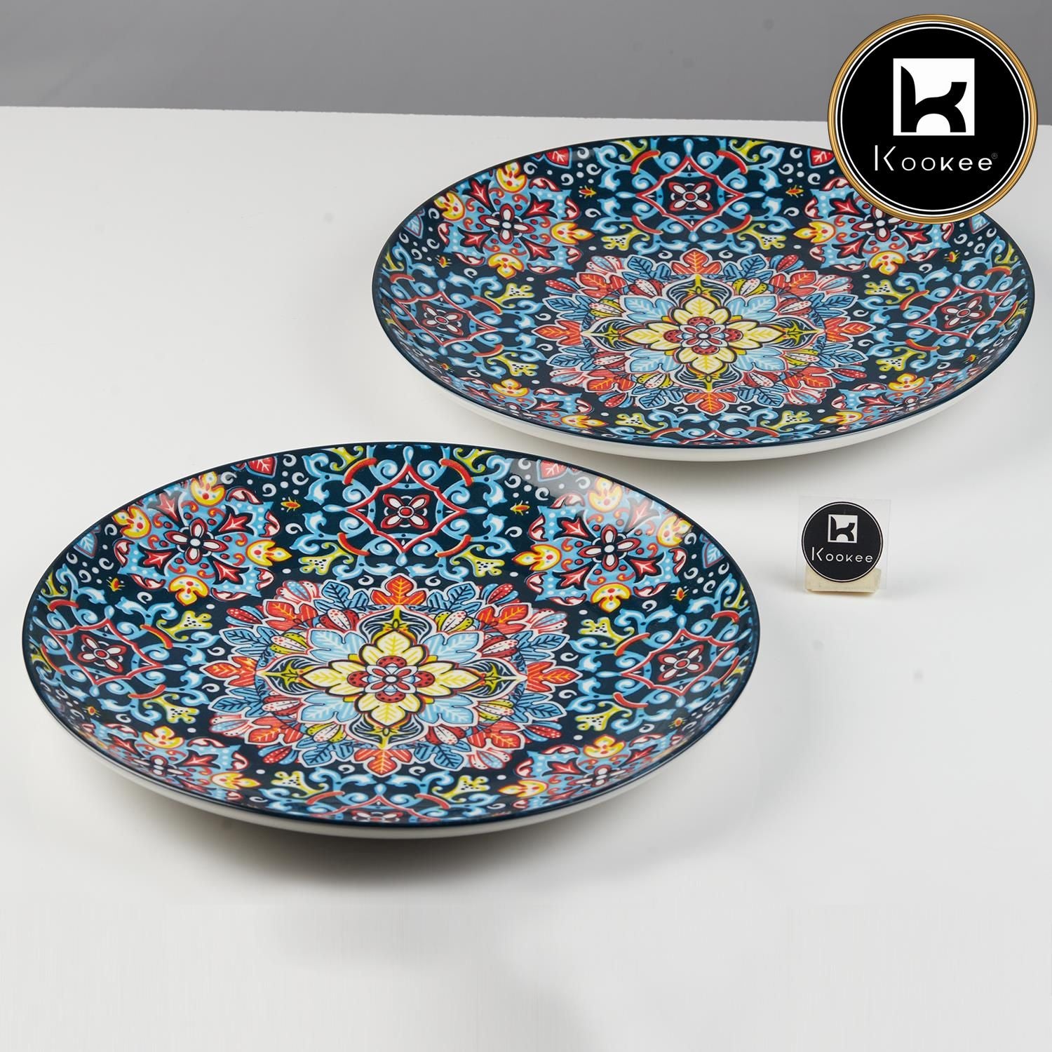 Kookee Dinner Plates, Multi, ART11541