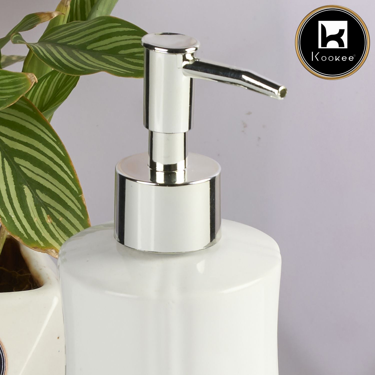 Kookee Ceramic Soap Dispensers, White, ART11576
