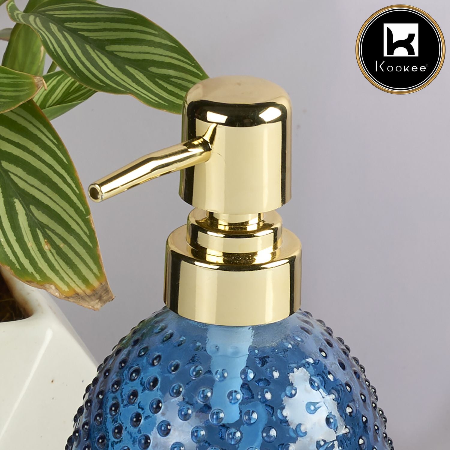 Kookee Glass Soap Dispensers, Blue, ART11589