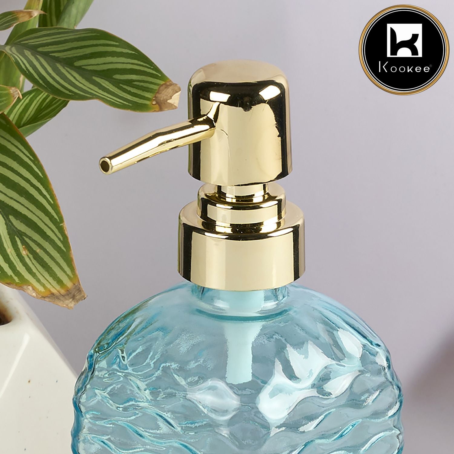 Kookee Glass Soap Dispensers, Blue, ART11594