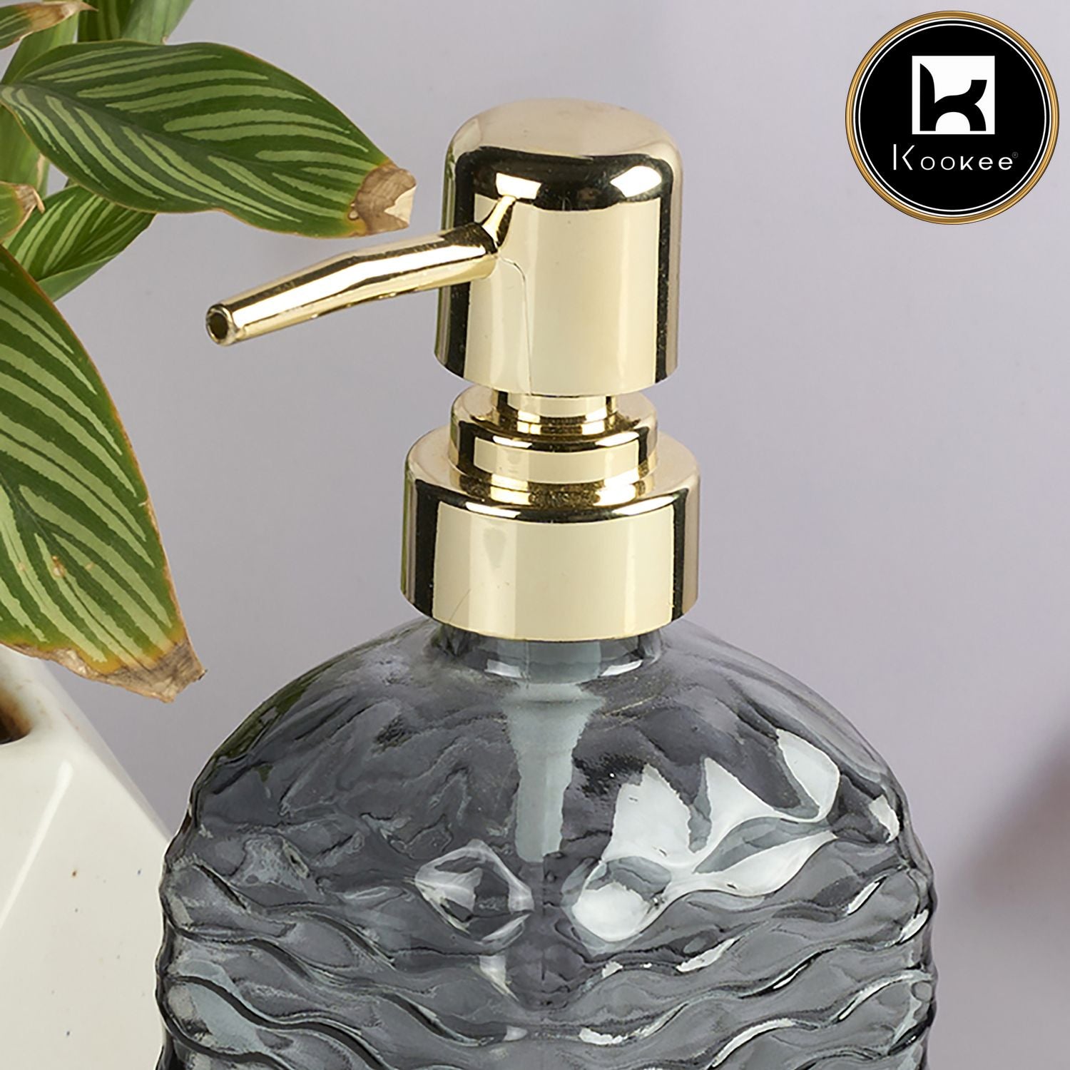 Kookee Glass Soap Dispensers, Grey, ART11596