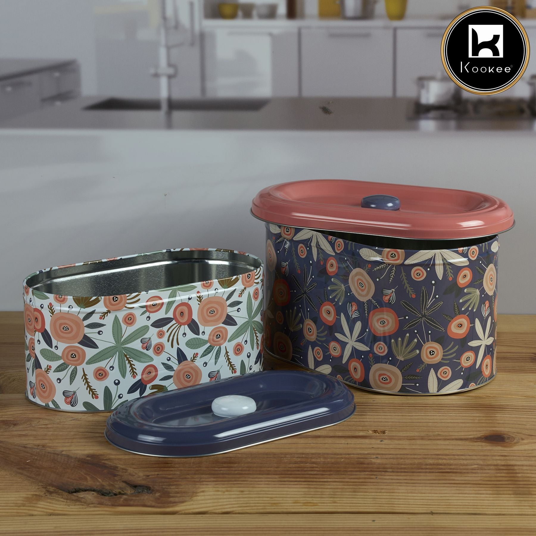 Kookee Tin Containers, Multi, ART11600