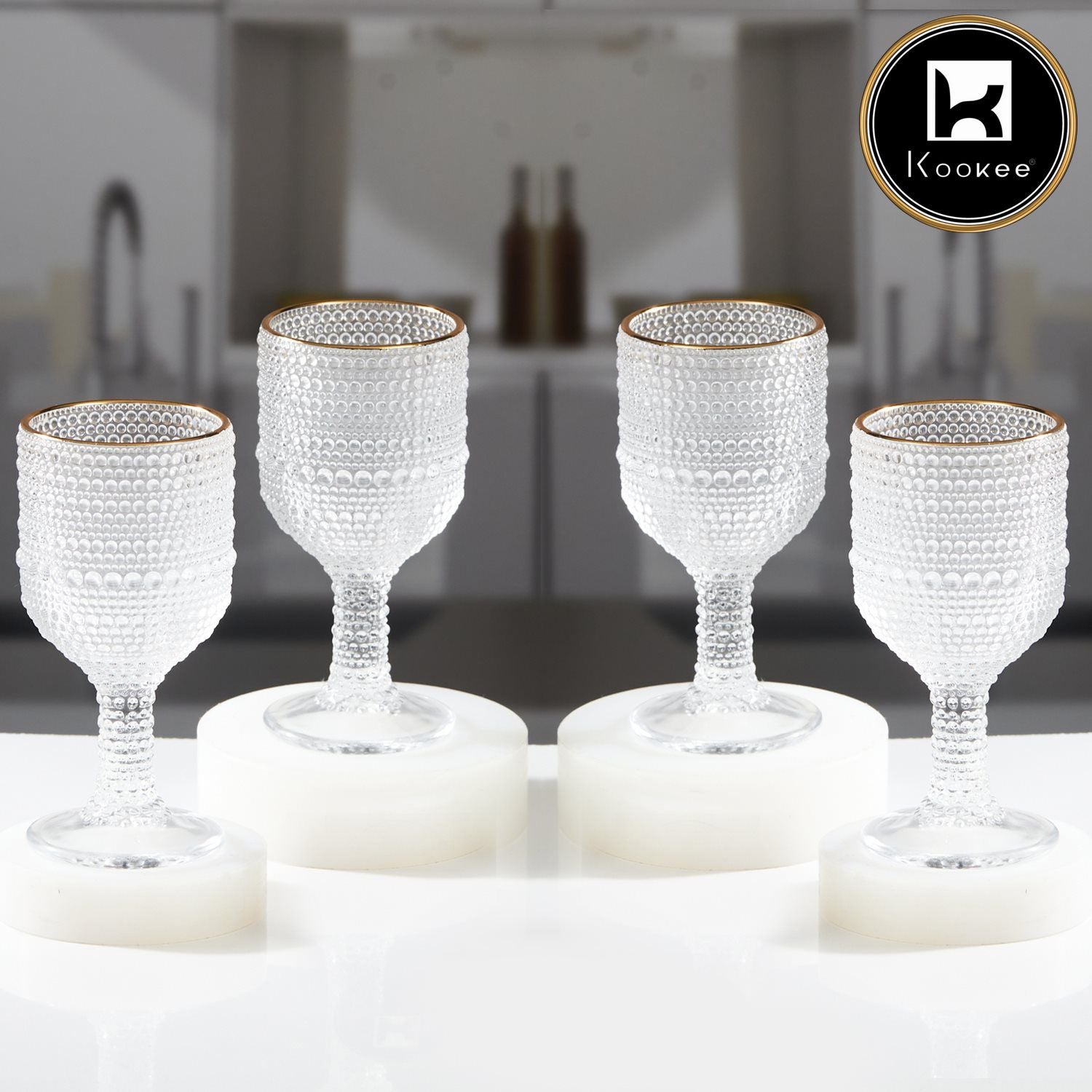 Kookee Wine Glasses, Transparent, ART11646