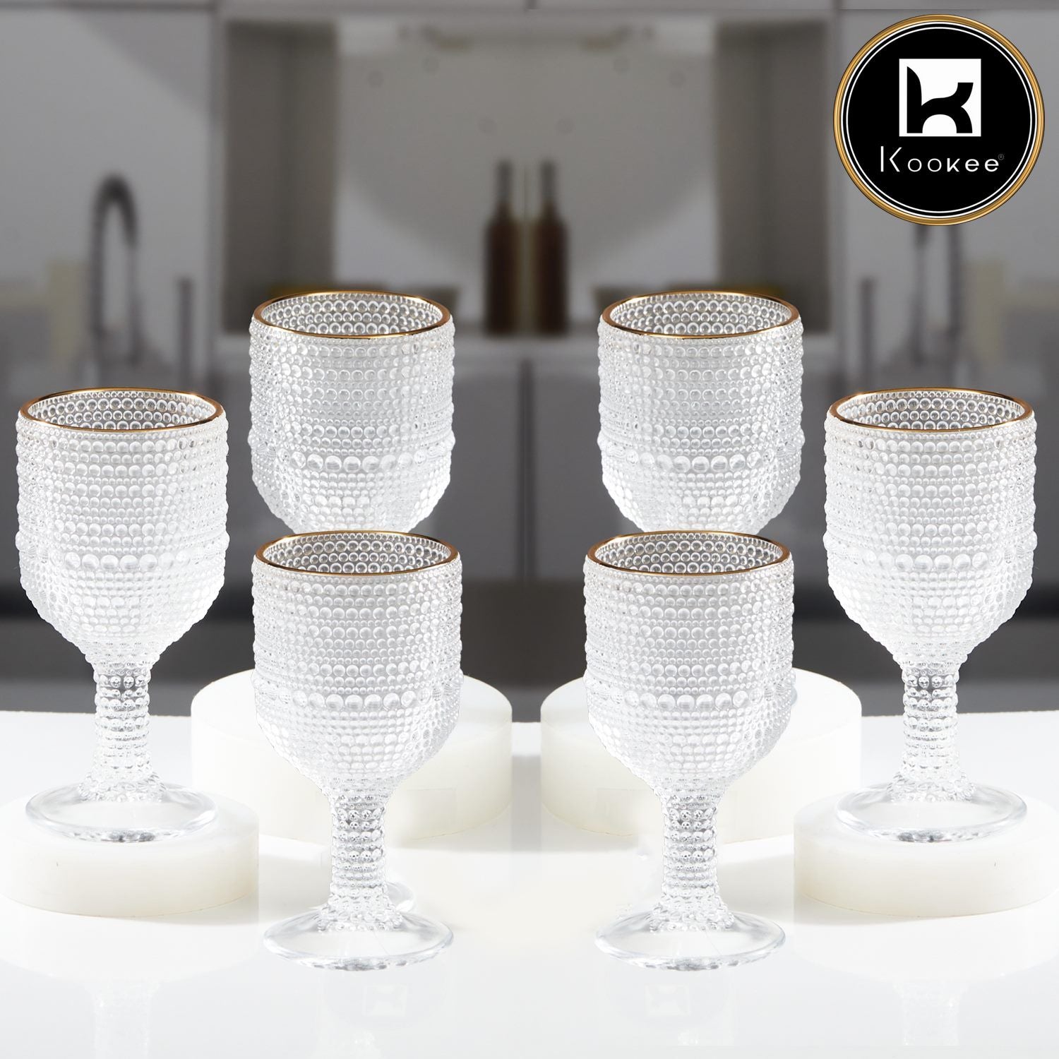 Kookee Wine Glasses, Transparent, ART11647