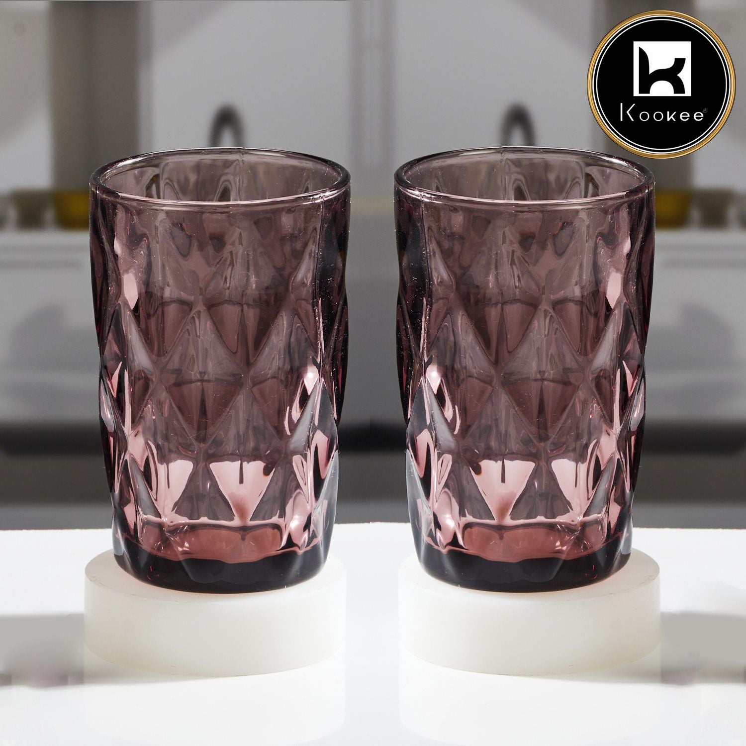 Kookee Water & Juice Glasses, Pink, ART11654