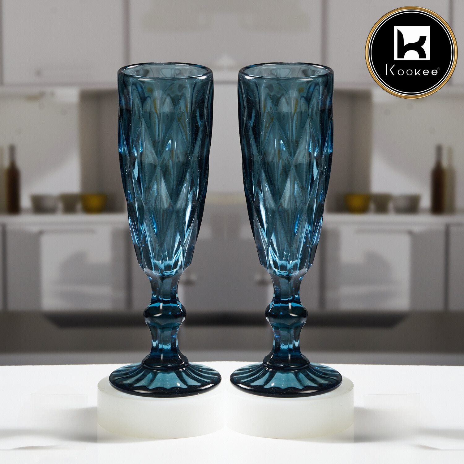 Kookee Wine Glasses, Blue, ART11659