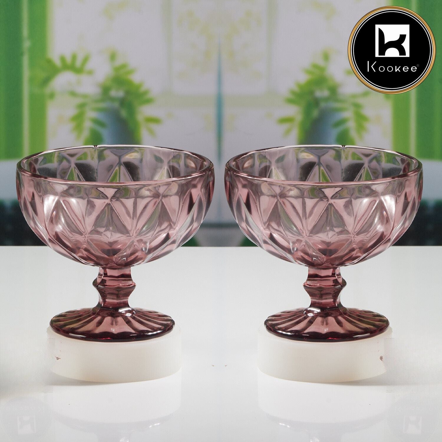 Crystal Glass Ice Cream Bowls (300 ml) (Set of 2) (11662)