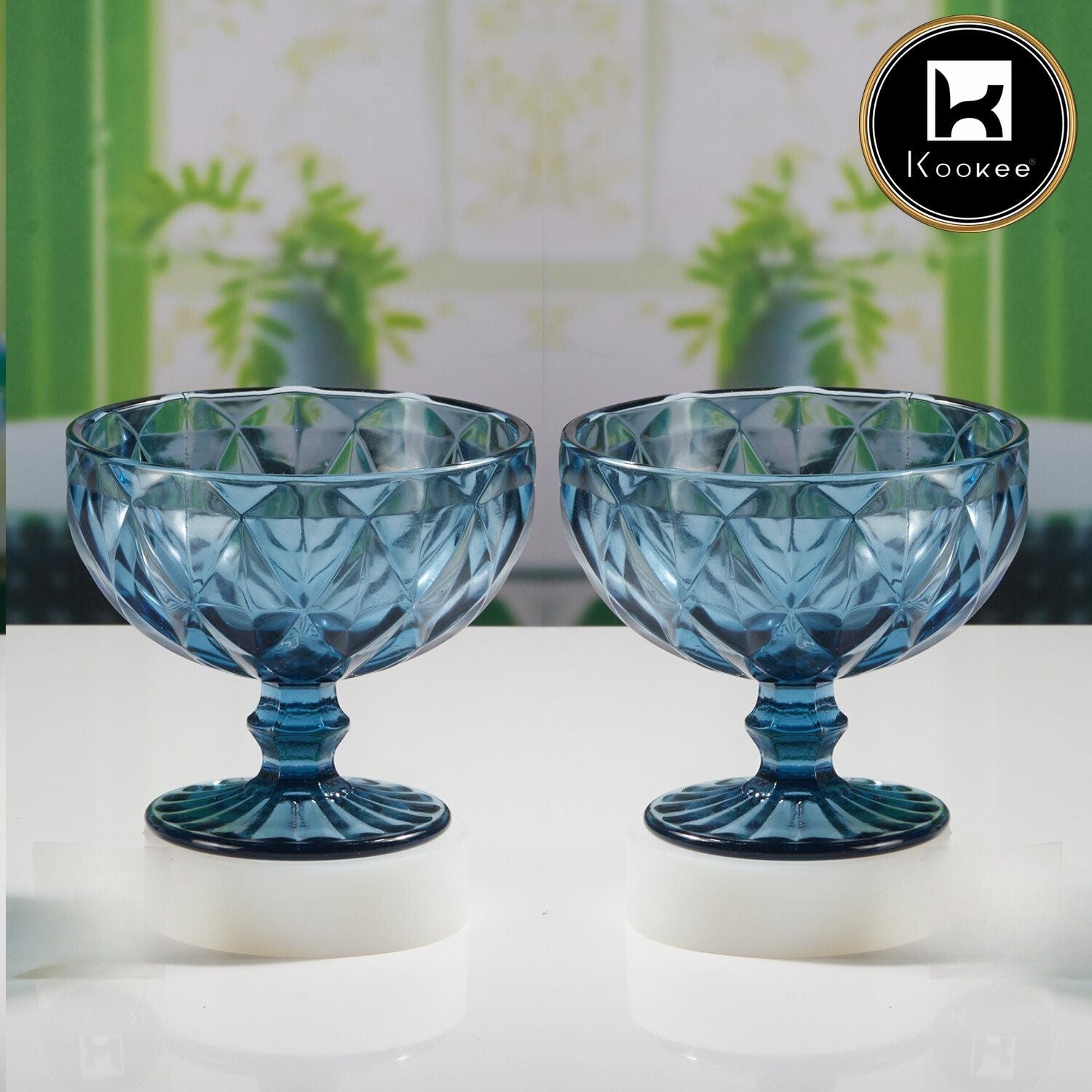 Crystal Glass Ice Cream Bowls (300 ml) (Set of 2) (11663)