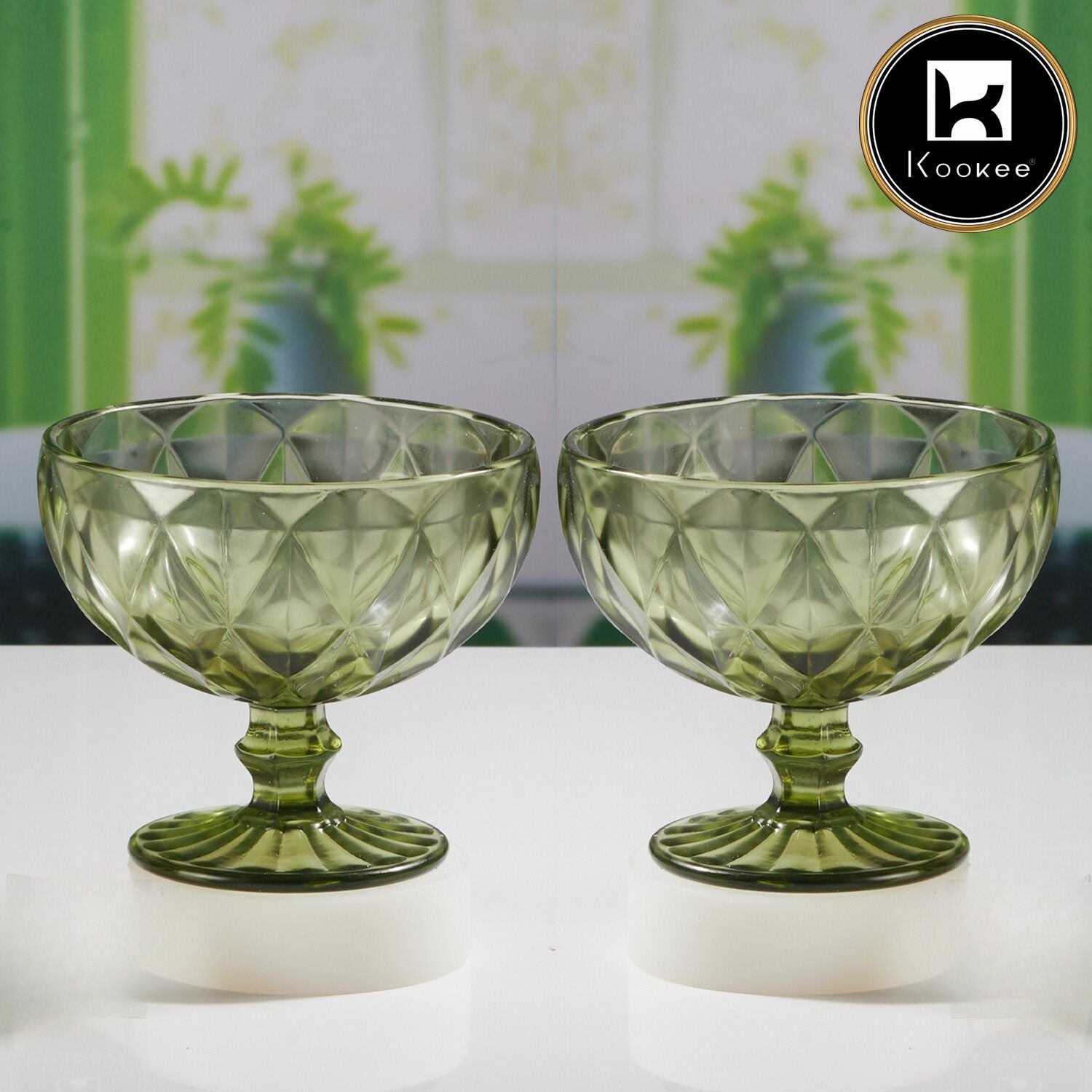 Crystal Glass Ice Cream Bowls (300 ml) (Set of 2) (11664)